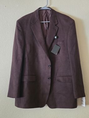 Ralph Lauren Men's Dark Brown Suede Sport Coat Size 44R New With Tag